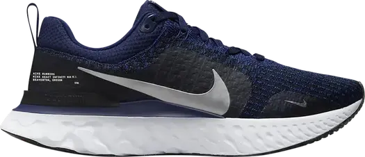 Кроссовки Nike React Infinity Run Flyknit 3 'College Navy Metallic Silver', синий