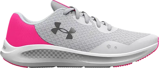 Кроссовки Under Armour Charged Pursuit 3 GS Halo Grey Electro Pink, серый