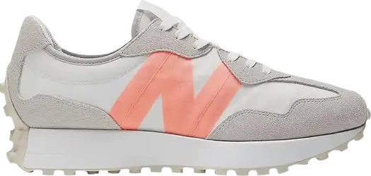 Кроссовки New Balance 327 'Rain Cloud Vibrant Orange', белый