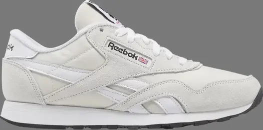 Кроссовки classic nylon 'morning fog black' Reebok, белый