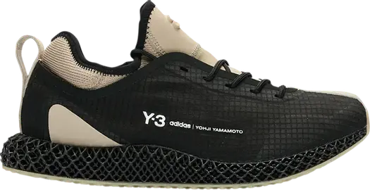 Кроссовки Adidas Y-3 Runner 4D 'Black Sesame', черный