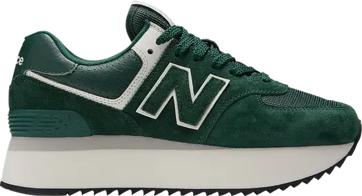 Кроссовки New Balance Wmns 574+ 'Acidic Green', зеленый