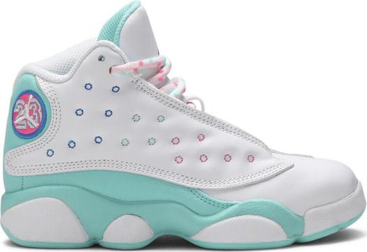 Кроссовки Air Jordan 13 Retro PS Aurora Green, белый