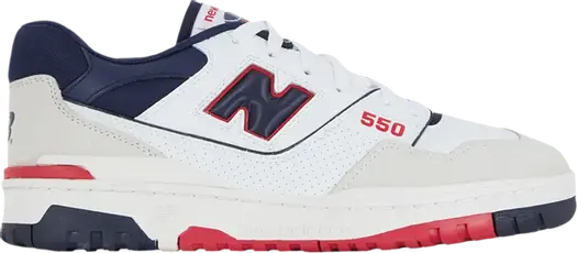 Кроссовки New Balance 550 Premium 'White Navy' Courir Exclusive, белый