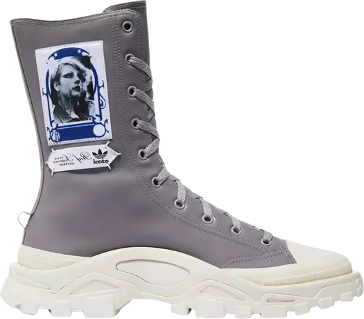 Кроссовки Adidas Raf Simons x Detroit Runner High 'Grey White', серый