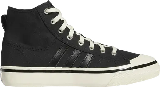 Кроссовки Adidas Nizza High RF 74 'Black Cream White', черный