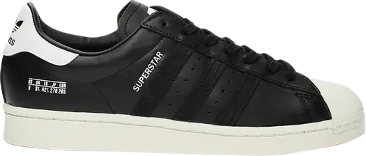 Кроссовки Adidas Superstar 'Size Tag - Core Black', черный
