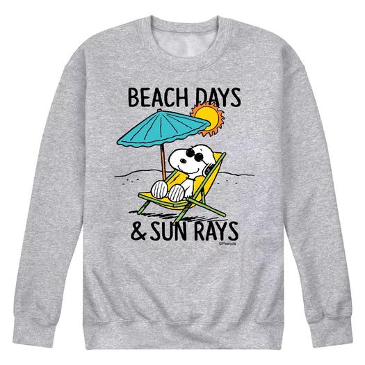 Мужской свитшот с рисунком Peanuts Snoopy Beach Days & Sun Rays Licensed Character