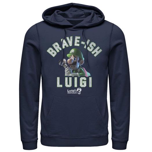 Мужская толстовка с капюшоном Luigi's Mansion 3 Brave-ish Luigi Portrait Licensed Character