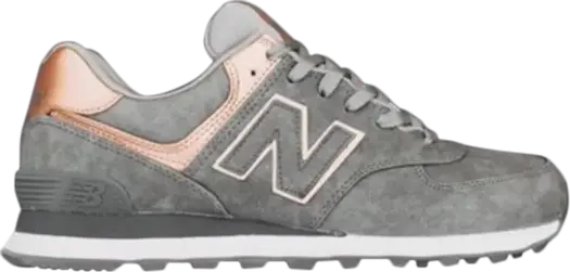Кроссовки New Balance Wmns 574 'Precious Metals Pack', серебряный