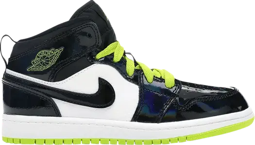 Кроссовки Air Jordan 1 Mid PS Black Cyber, черный