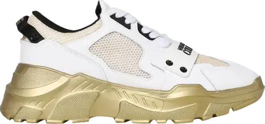 Кроссовки Versace Chunky Logo Sneaker White Gold, белый