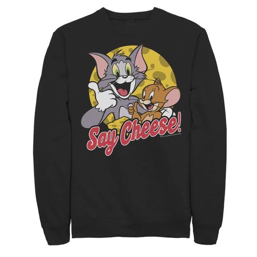 Мужской свитшот с портретом Tom And Jerry Say Cheese Licensed Character