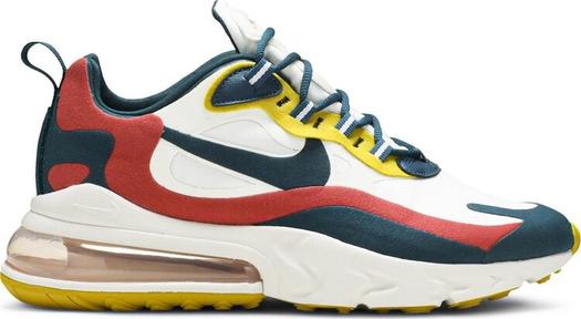 Кроссовки Nike Air Max 270 React 'White Turquoise Yellow', белый
