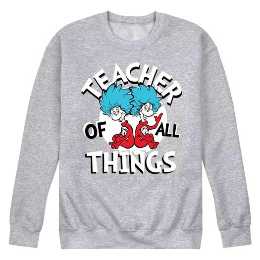 Мужской свитшот с рисунком Dr Seuss Teacher Of All Things Licensed Character