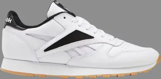 Кроссовки classic leather mark 'white black' Reebok, белый