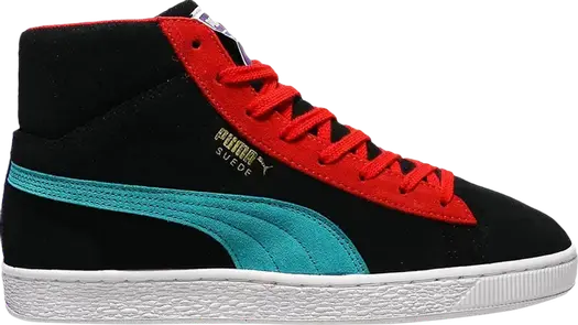 Кроссовки Puma Suede Mid 21 Black Viridian Green Red, черный