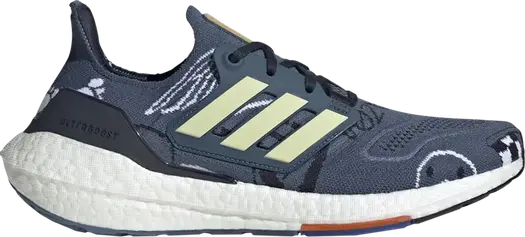 Кроссовки Adidas UltraBoost 22 'Wonder Steel Almost Yellow', синий