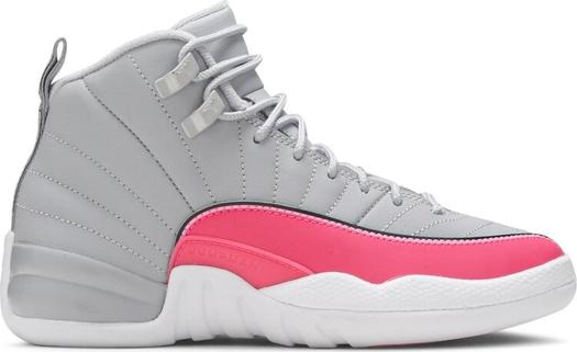 Кроссовки Air Jordan 12 Retro GS Racer Pink, серый
