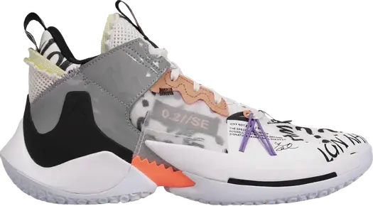 Кроссовки Jordan Why Not Zer0.2 SE PF Orange Pulse, белый