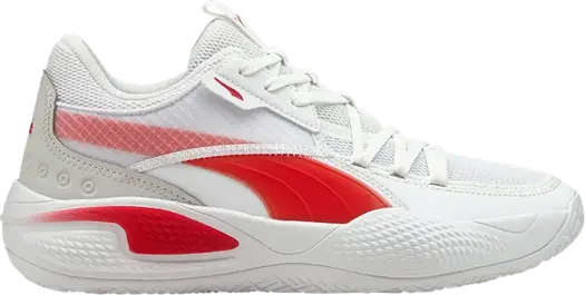Кроссовки Puma Court Rider Team White High Risk Red, белый
