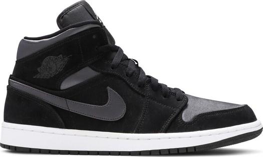 Кроссовки Air Jordan 1 Mid SE Nylon Black Grey, серый