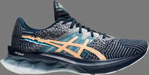 Кроссовки wmns novablast 'pixel noise - french blue champagne' Asics, синий