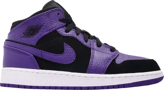 Кроссовки Air Jordan 1 Retro Mid GS Dark Concord, фиолетовый
