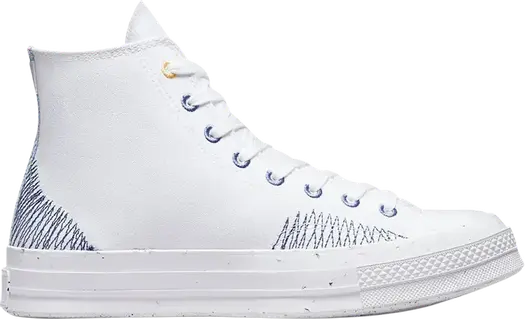 Кроссовки Converse Chuck 70 High Stitched, белый