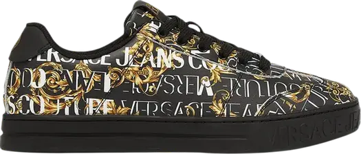 Кроссовки Versace Court 88 Black Baroque Print, черный