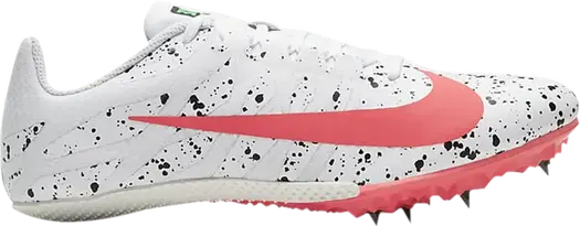 Лимитированные кроссовки Nike Zoom Rival S 9 'Paint Splatter - White Crimson Jade', белый