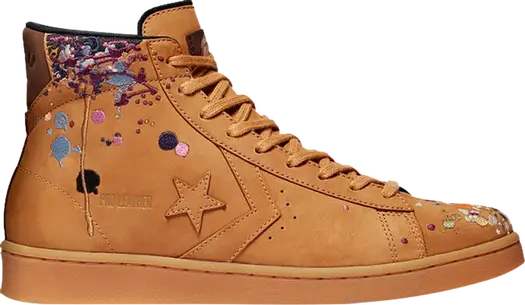 Кроссовки Converse Bandulu x Pro Leather High Paint Splatter - Flux, коричневый