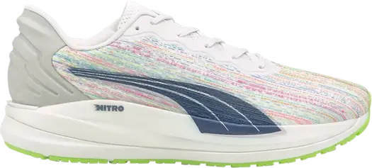 Кроссовки Puma Magnify Nitro SP White Sunblaze Green Glare, белый