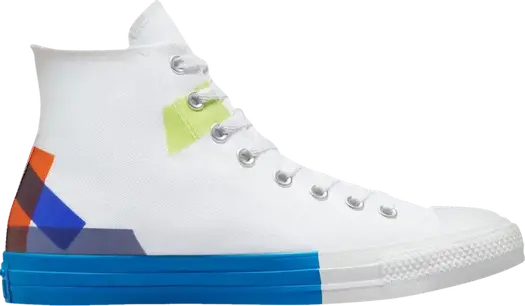 Кроссовки Converse Chuck Taylor All Star High Space Racer - White Kinetic Blue, белый