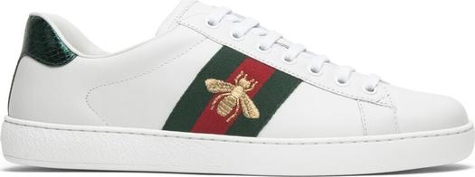Кроссовки Gucci Ace Embroidered Bee, белые