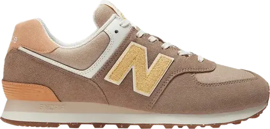 Кроссовки New Balance 574, коричневый/желтый