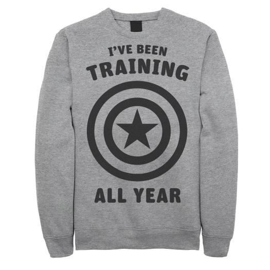 Мужской свитшот с логотипом Marvel Avengers Captain America Training круглый год Licensed Character