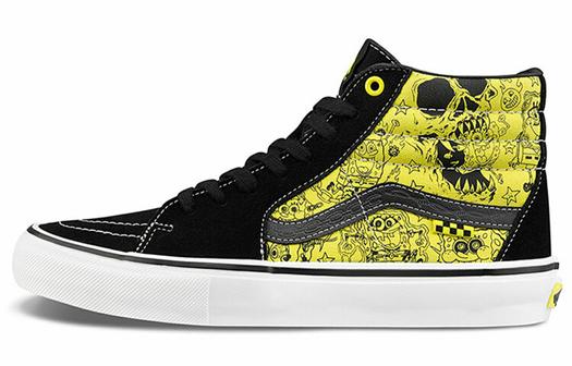 Кроссовки Vans Mike Gigliotti X SpongeBob SquarePants X Skate Sk8-Hi 'Black Yellow'