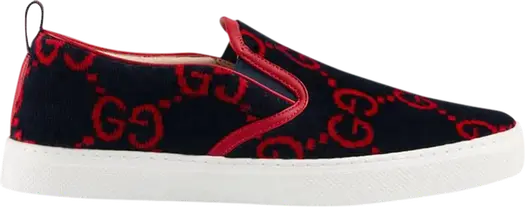 Кроссовки Gucci GG Terry Cloth Slip-On, синий/красный