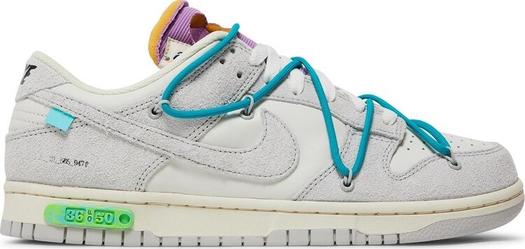 Кроссовки Nike Off-White x Dunk Low 'Lot 36 of 50', белый
