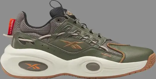Кроссовки solution mid 'trek grey hunter green' Reebok, серый