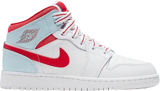 Кроссовки Air Jordan 1 Mid GS Topaz Mist, синий