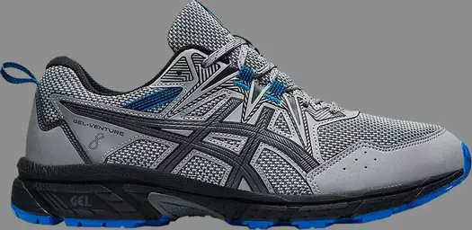 Кроссовки gel venture 8 'sheet rock electric blue' Asics, серый