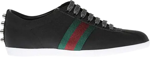 Кроссовки Gucci Glitter Web Stud Low Black, черные