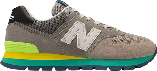 Кроссовки New Balance 574, серый/изумрудный