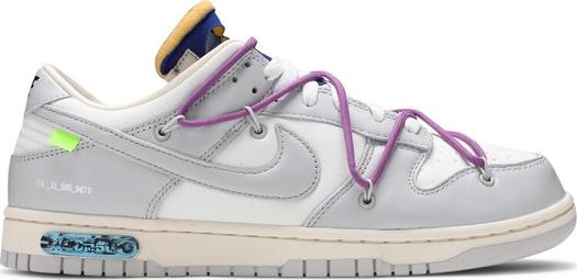 Кроссовки Nike Off-White x Dunk Low 'Lot 48 of 50', белый