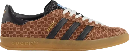 Лимитированные кроссовки Adidas Adidas x Gucci Gazelle 'Square GG Monogram', коричневый