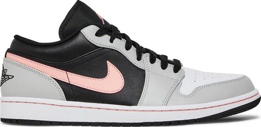 Кроссовки Air Jordan 1 Low Grey Fog Bleached Coral, черный