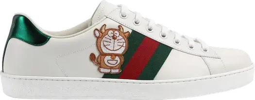 Кроссовки Gucci Ace Doraemon x Gucci Ivory Devil Patch, слоновая кость