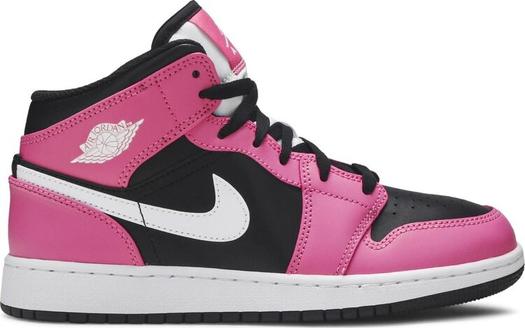 Кроссовки Air Jordan 1 Mid GS Pinksicle, черный